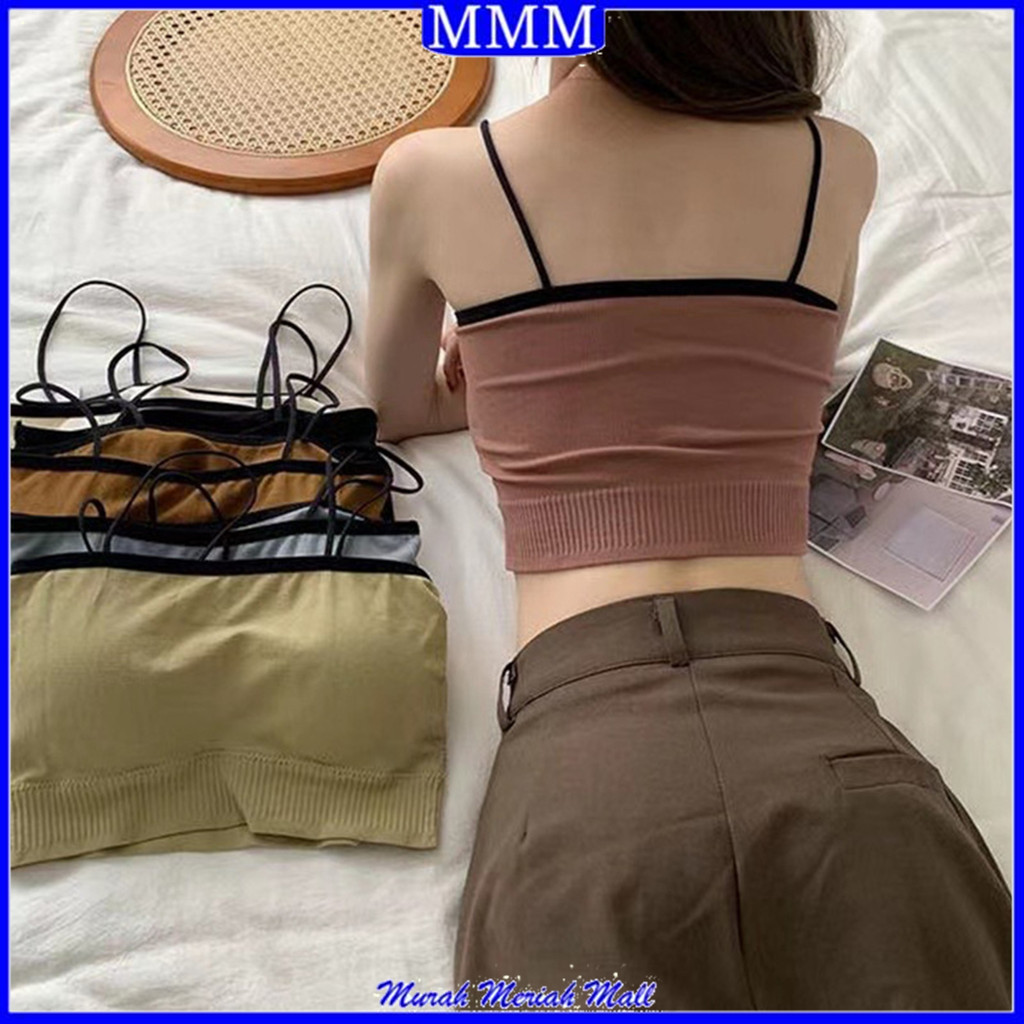 MMM Tanktop Bra Wanita Tanpa Kawat 6784 Bra Fashion Wanita Sexy Crop Top Elastis Bra Crop Ala Korea Kekinian Murah Import