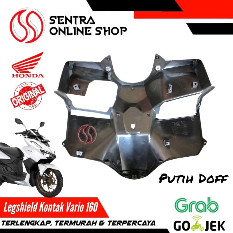 Cover inner upper legsil legshield kontak vario 160 putih doff dop original