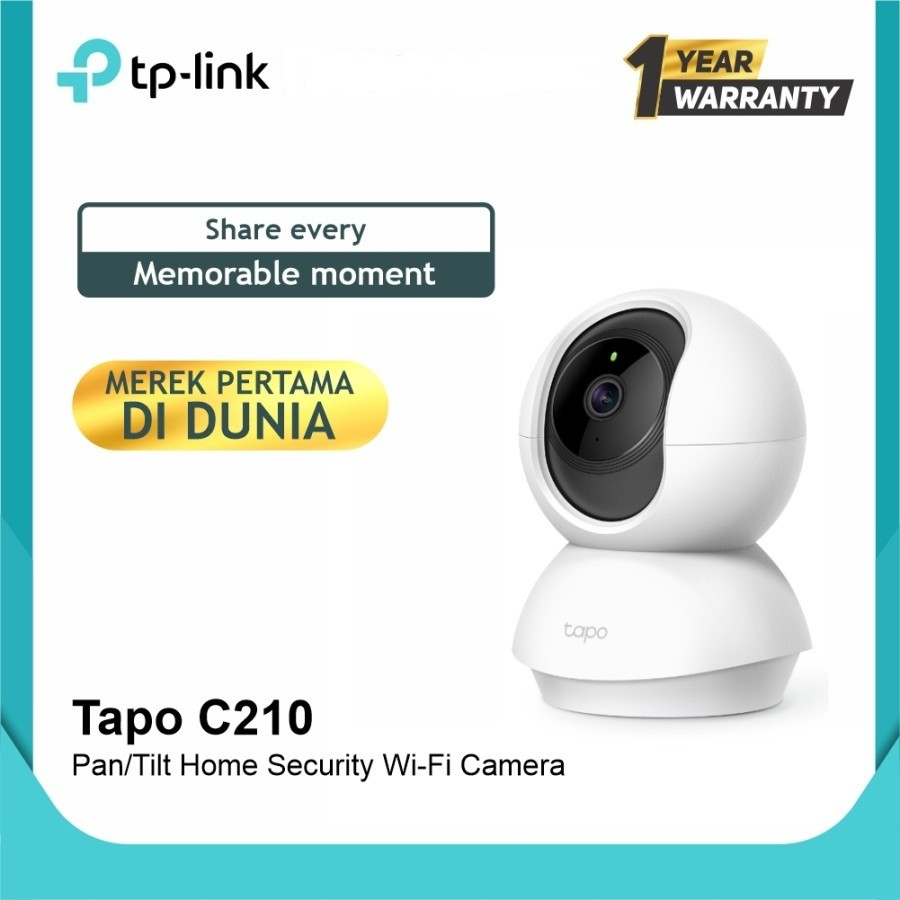 Tapo C210 Pan/Tilt Home Security Wi-Fi Camera - Tp Link C 210 - NO MEMORI