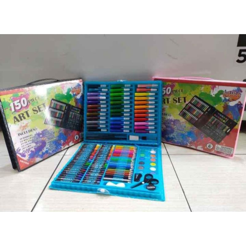 

crayon set isi 150 pcs/art 150 pcs/208 pcs /alat tulis dan gambar