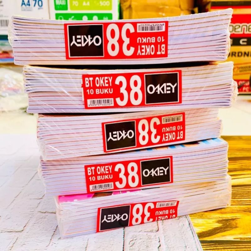 

Buku Tulis Okey 38 Lembar 1 Pack Isi 10 Buku Skola / Buku Tulis Tebal Putih Bersih
