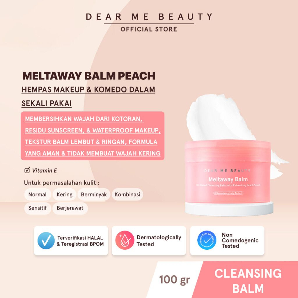 Dear Me Beauty Meltaway Balm Peach