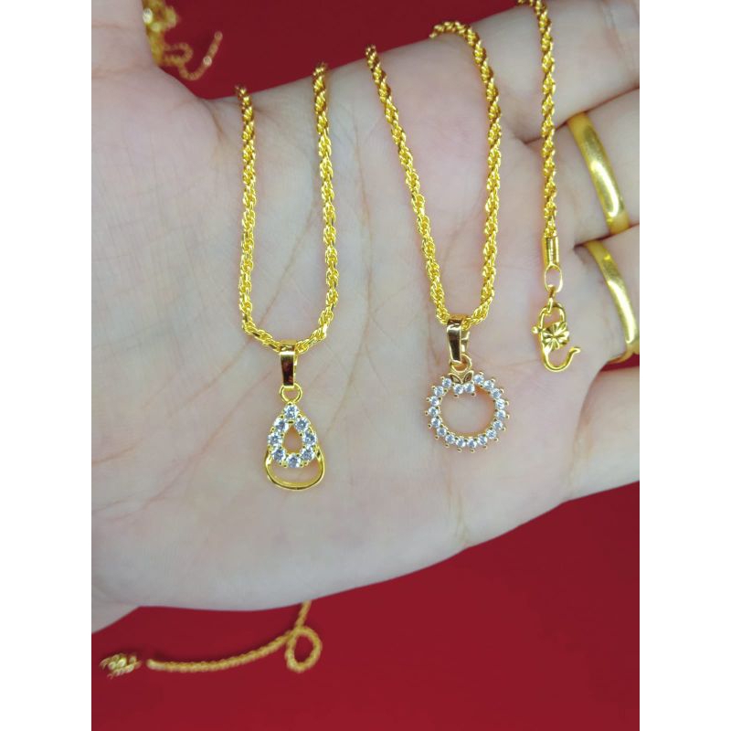 kalung tambang zicron2 anak dan dewasa lapis emas 24k