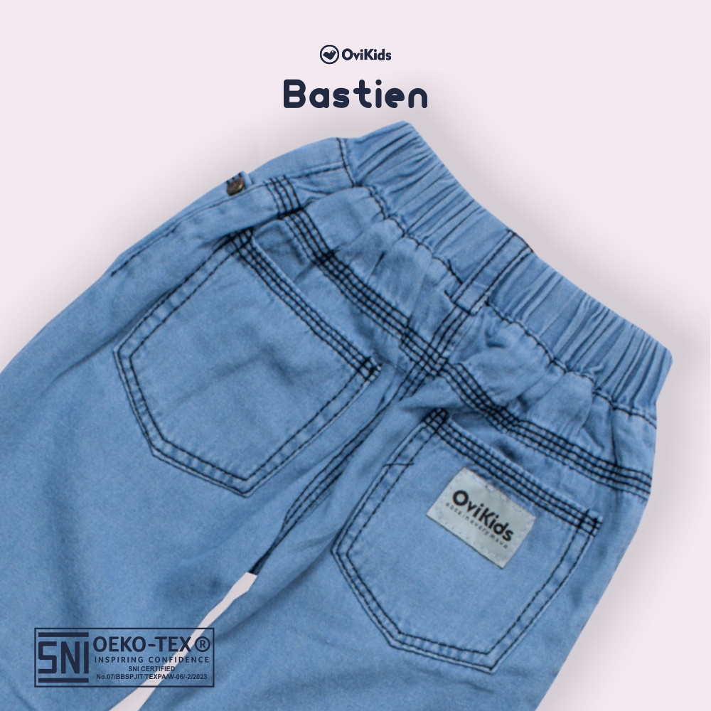 COMFY JEANS-BASTIEN / CELANA JOGGER  GENKI 2023 CELANA PANJANG ANAK JEANS RIPPED ANAK LAKI-LAKI PEREMPUAN 2-8 TAHUN OVIKIDS