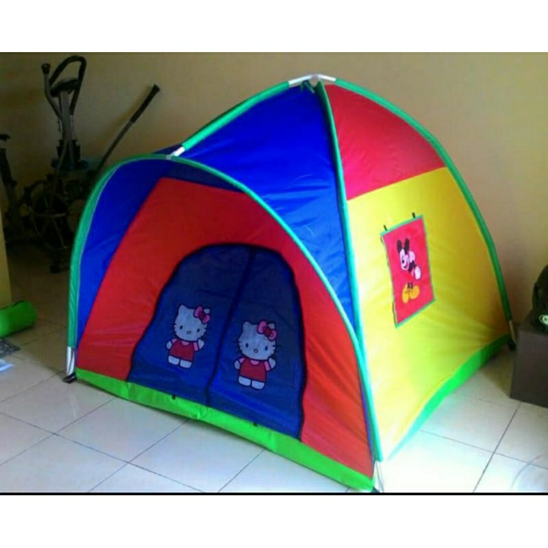 TENDA MAINAN PIPA ANAK2/MOTIF CARTON | TENDA CAMPING 120CM X 120CM