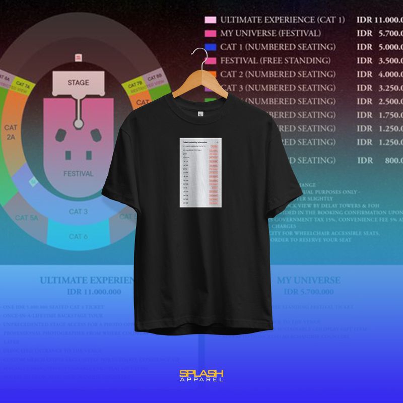 BAJU COLDPLAY GAGAL NONTON KONSER KARENA GA DAPET TIKET