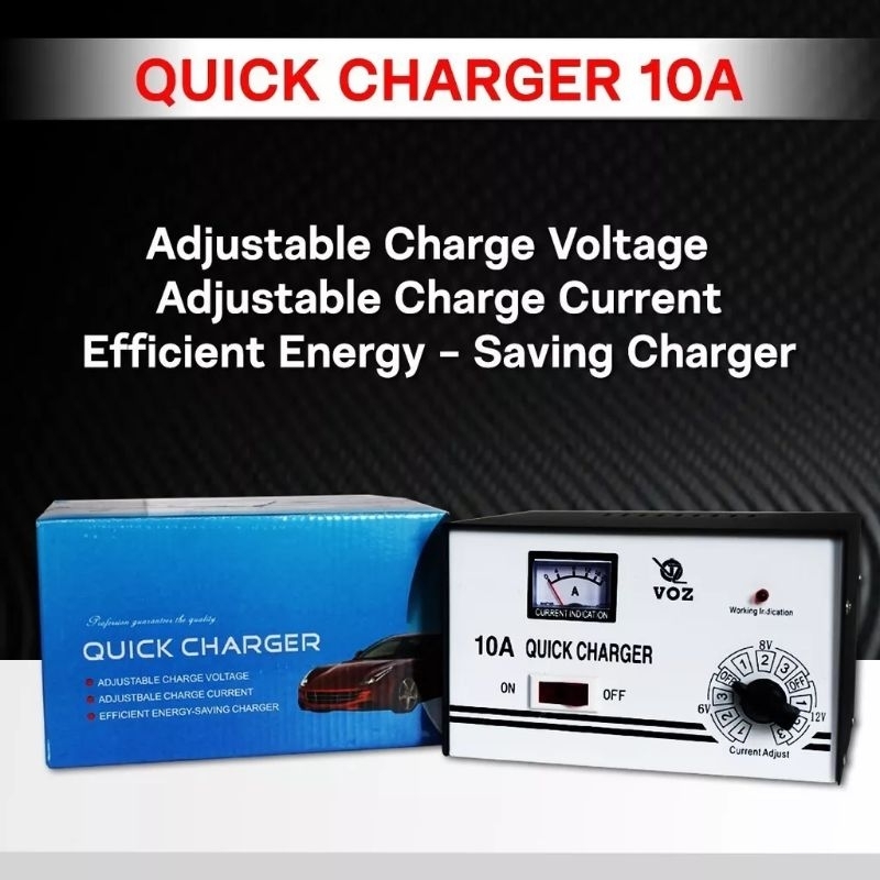 charger aki motor mobil voz automatic charger aki 10ah - charger aki kering aki