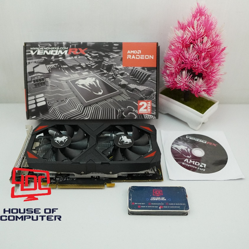 VGA VENOM RX RX 580 8GB DDR5 256 BIT DUAL FAN RX580 RADEON
