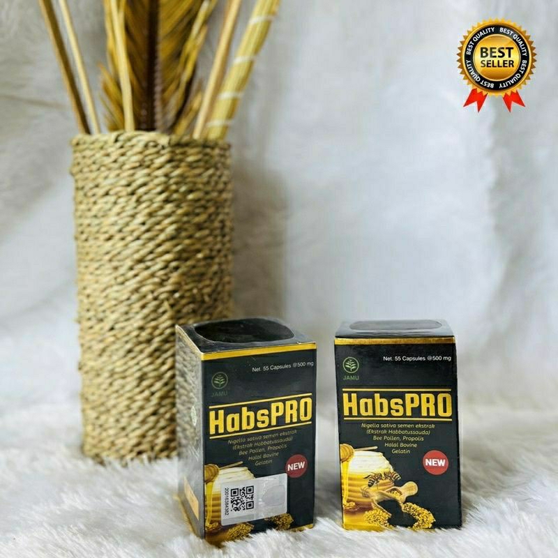 HABSPRO||HABSPRO ORIGINAL HOLOGRAM KEMASAN TERBARU ISI (55KAPSUL) HABSPRO ORIGINAL 100% HERBAL JANTUNG OBAT HERBAL ASAM URAT OBAT MAAGH OBAT HERBAL ASAM LAMBUNG