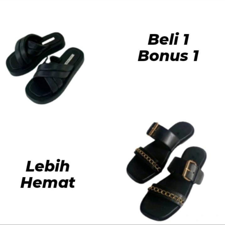 Sandal Wanita Kekinian Model Terbaru 2023 Beli 1 Gratis1