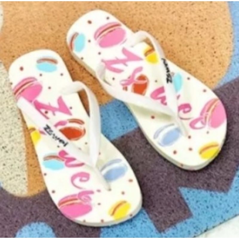 SANDAL JEPIT WANITA THE GRASS HAS-Burger putih