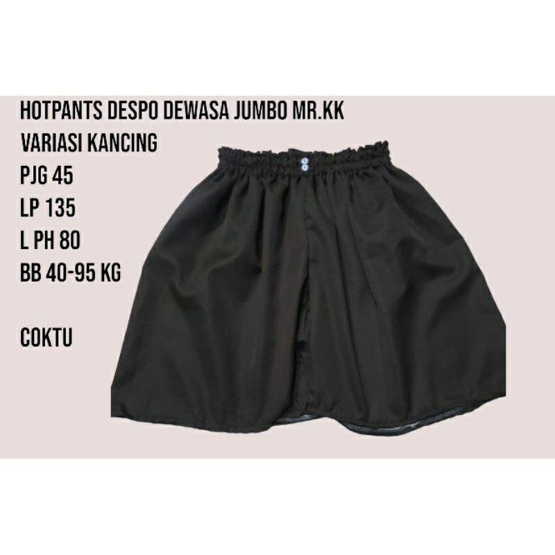 hotpants DEWASA DESPO size L-XXL(45kg-90kg) PAKET HEMAT ISI 3 PCS CUMA 40K