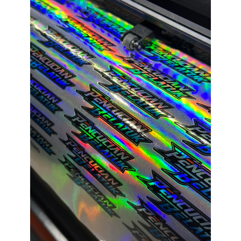 CETAK STIKER SLOP CUSTOM HOLOGRAM