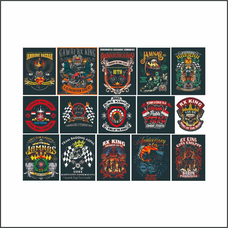 Stiker RX-King/Stiker Event RX King/Stiker Touring RX-King/Stiker Acara Komunitas RX-King