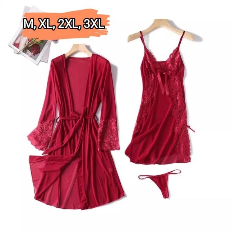 M-XXXL Premium Lingerie Sexy BB 45-95kg Dinas Malam / Lingerie Wanita JUMBO / Bisa Melar Banget / Li