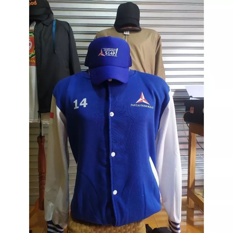 jaket Demokrat jaket versity biru Demokrat terbaru