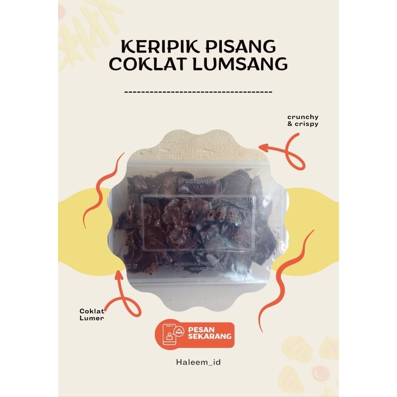 

KERIPIK PISANG COKLAT KRIPIK PISANG COKLAT LUMER BANANA CHOCOLATE CHIPS