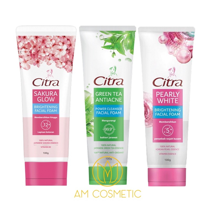 ❤ RATU ❤ Citra Facial Foam 100g | Citra Sakura Glow | Citra Pearly White | Citra Green Tea Anti Acne Facial Foam | Face Wash Sabun Cuci Muka Pencerah