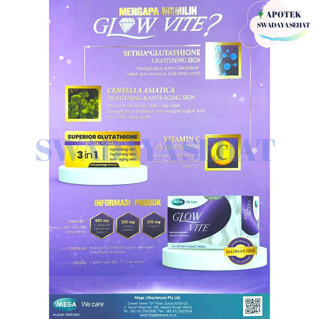 GLOW VITE - GLOW ENHANZ Strip Kapsul - Suplemen Kolagen Kulit Kecantikan Collagen Ecer