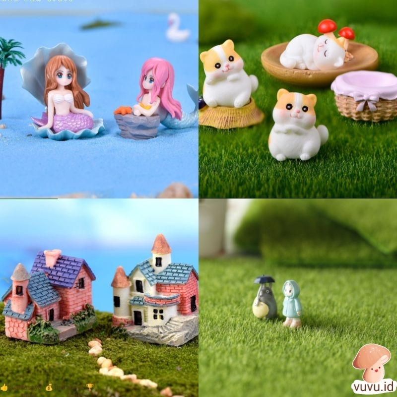 Miniatur Pasangan Kekasih /Quinton Miniatur Pinguin Kecil Lucu / Miniatur Boneka /putri duyung/kucin