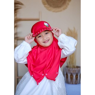 Hijab anak Topi bunga mutiara / Jilbab Anak Topi Bunga / Jilbab anak lucu murah