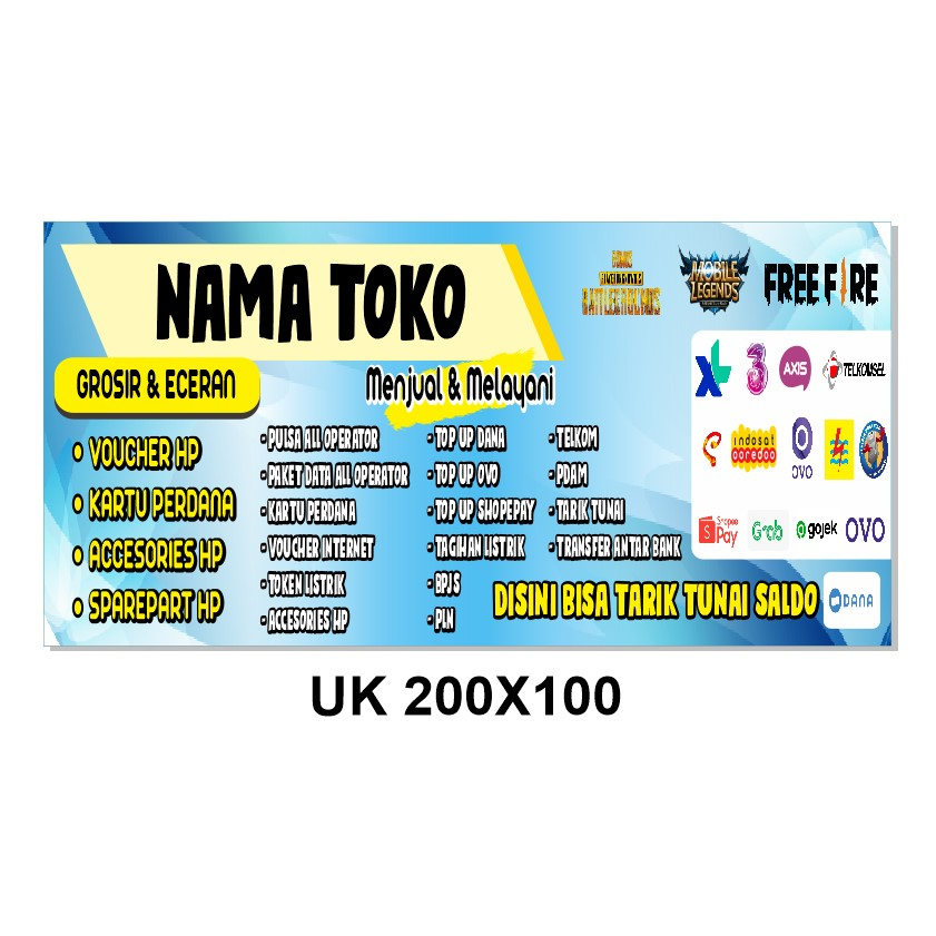 Spanduk Banner Konter Bahan Flexi 280