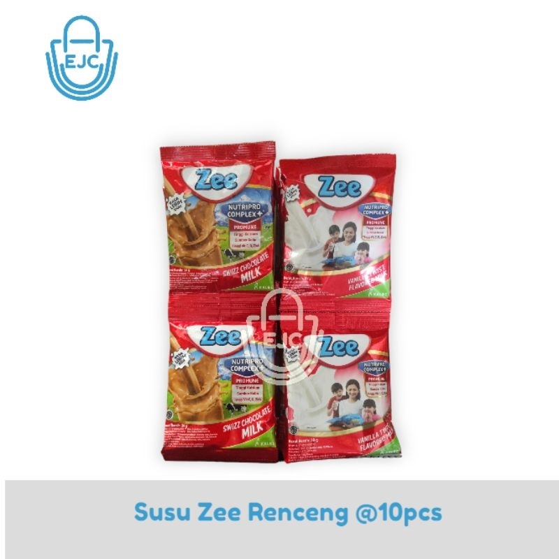 

Zee Susu Coklat Susu Vanila Renceng Sachet 10Pcs