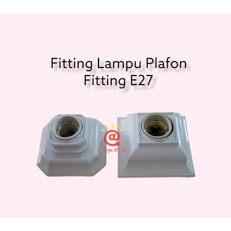 Fitting Lampu E27 Plafon Tempel / Fitting Lampu Plafon E27 Putih