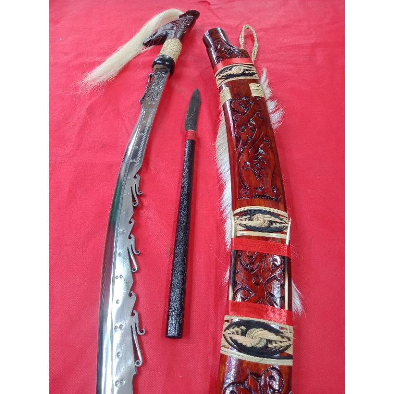 MANDAU BAJA PUTIH ANTI KARAT KHAS DAYAK KALIMANTAN