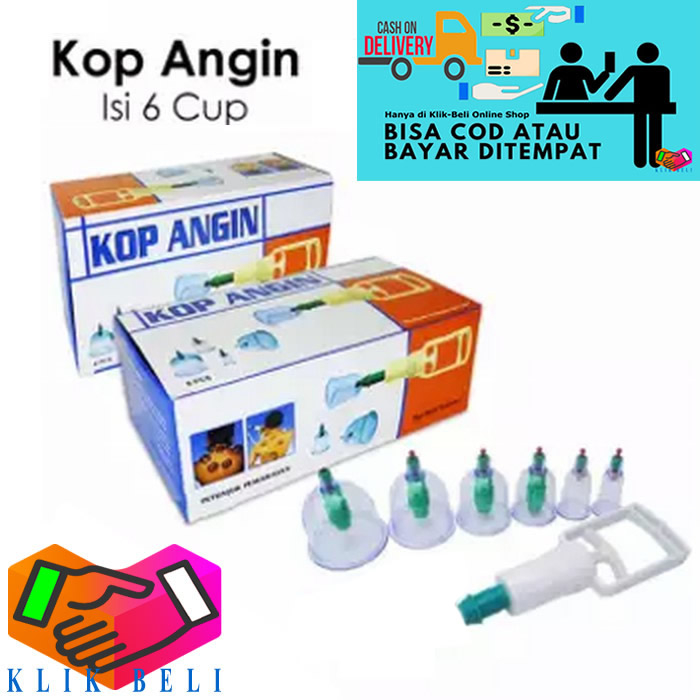 Kop Angin Alat Bekam Punggung 1 Set Isi 6 Pcs Cup Terapi Badan Masuk Angin