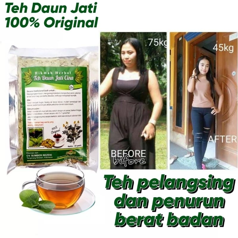 

Teh Pelangsing Penurun Berat Badan Teh Daun Jati Cina Original 100% Herbal Alami