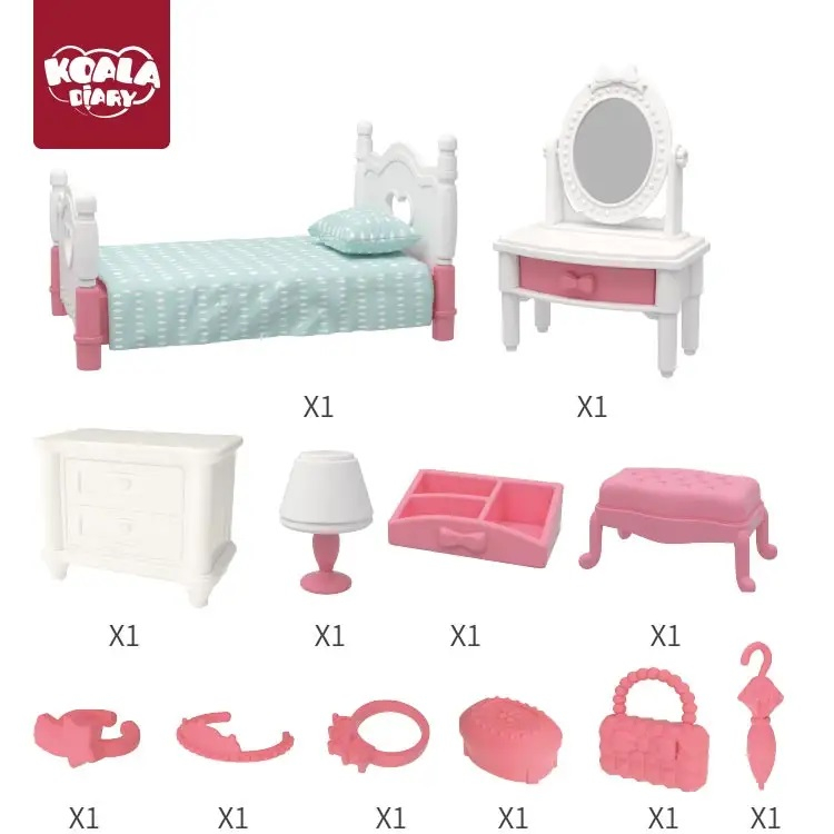 Gelasa Koala Diary Doll Room Accessories Mini Furniture Sylvanian Perlengkapan mainan perabotan aksesoris doll house