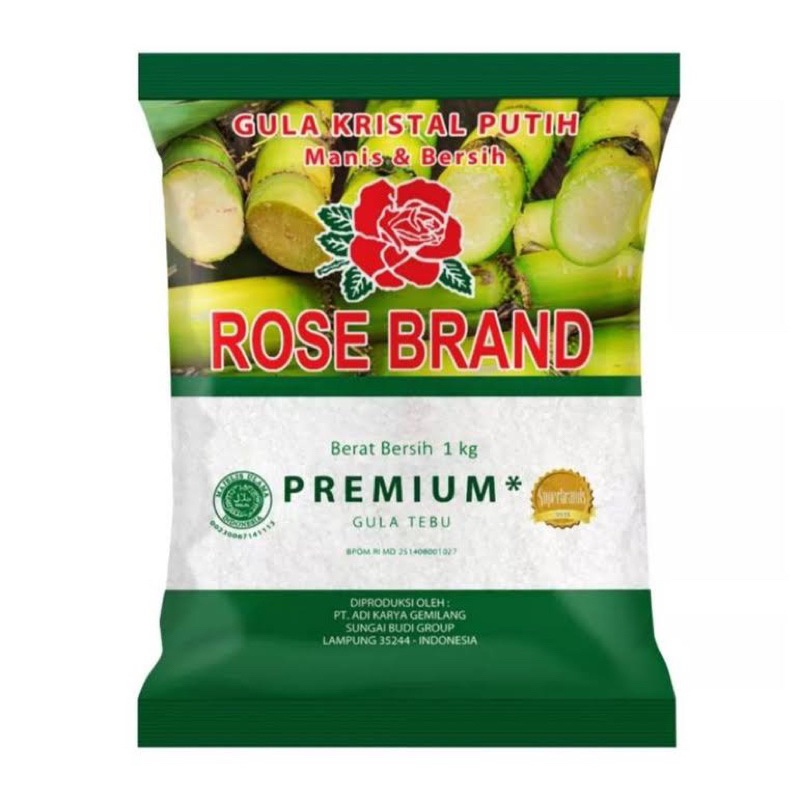 Gula Pasir Rose Brand 1 kg Gula Pasir Rose Brand 1 Kg