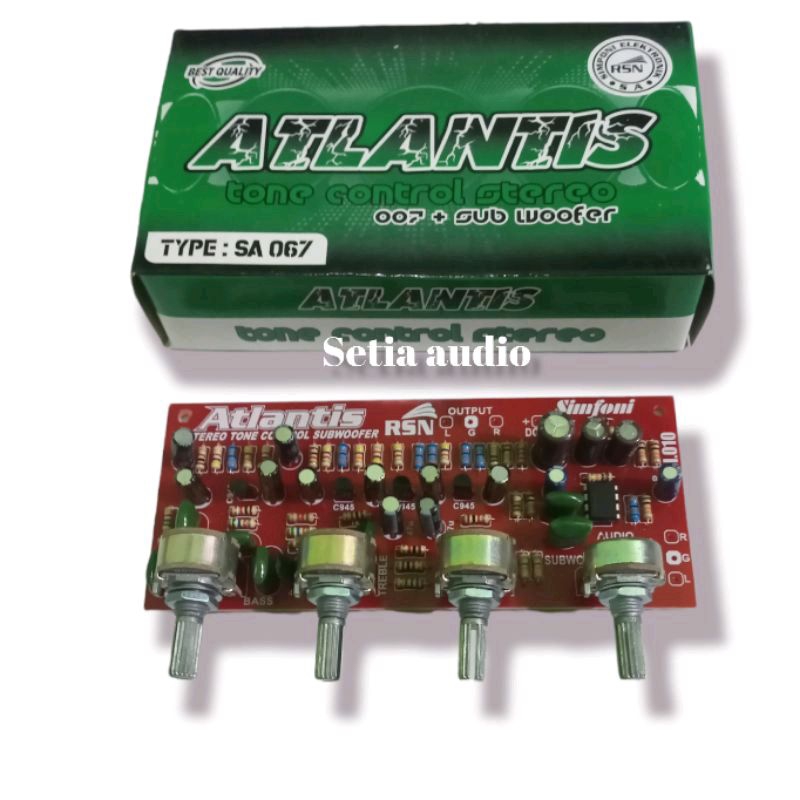 kit tone control stereo plus subwoofer