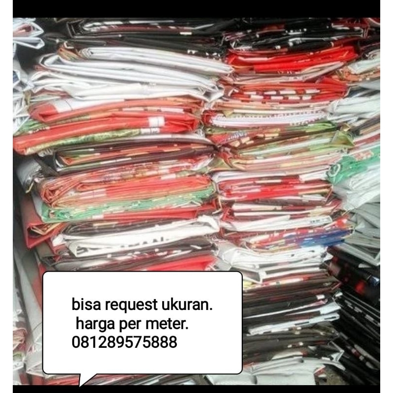 Banner bekasBanner / Spanduk gagal cetak atau over produksi