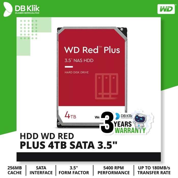 Harddisk HDD WDC 4TB SATA RED | Hardisk WD RED 4TB 3.5 Inch SATA