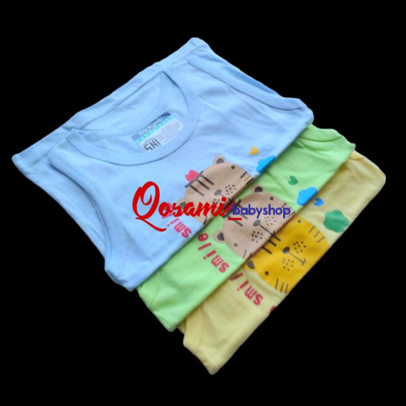 RIDGES 3 pcs Oblong Buntung Bayi Motif Gambar UK S , M , L , XL SNI