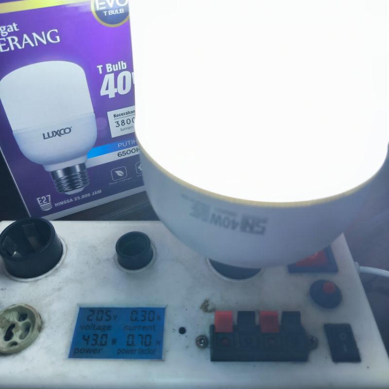 LAMPU LED T BULB LUXCO EVO 40W 40 WATT PUTIH GARANSI 1 TAHUN SNI BAGUS