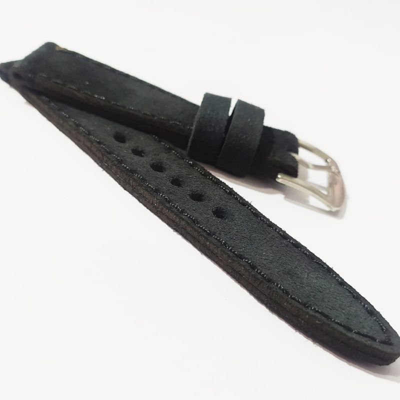 strap kulit handmade semi bludru atau biasa di sebut suade.