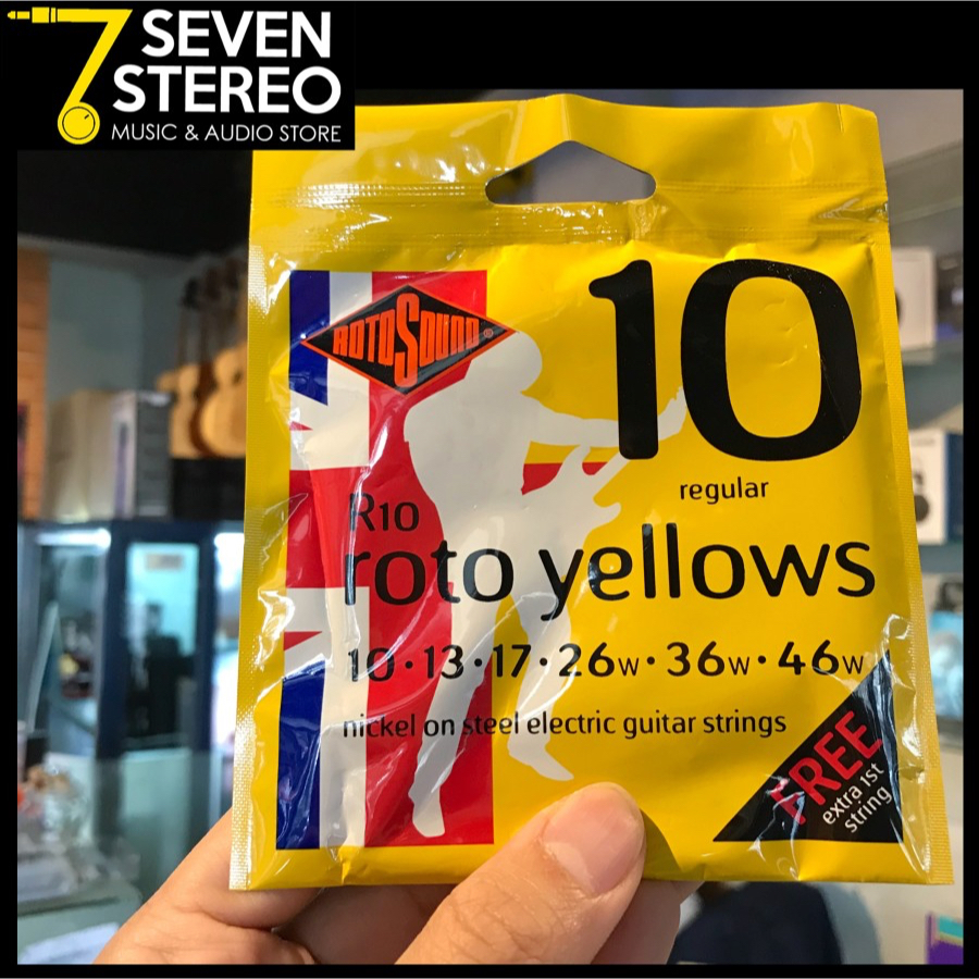 ROTOSOUND R10 Roto Yellow Nickel Electric Guitar Strings 10-46 Regular