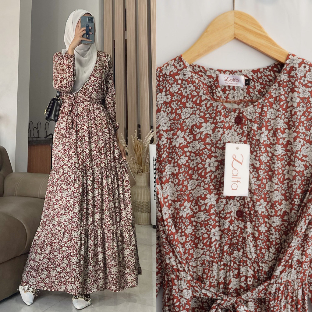 CELOSIA dress by ZALFA OUTFIT / gamis motif rayon