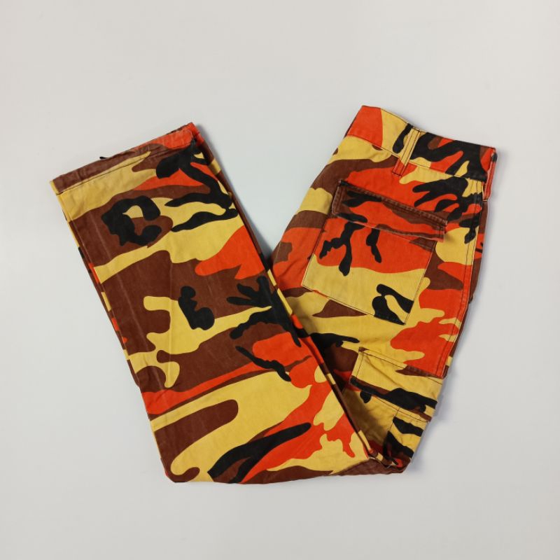 Cargo Pants Camo Orange Second