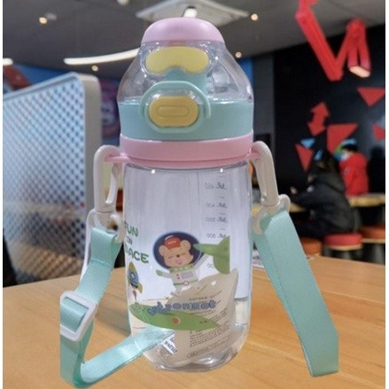 DEOS--BOTOL MINUM WITH TALI KODE 2681 +SEDOTAN/BOTOL MINUM ANAK MOTIF KARAKTER ASTRONOUT