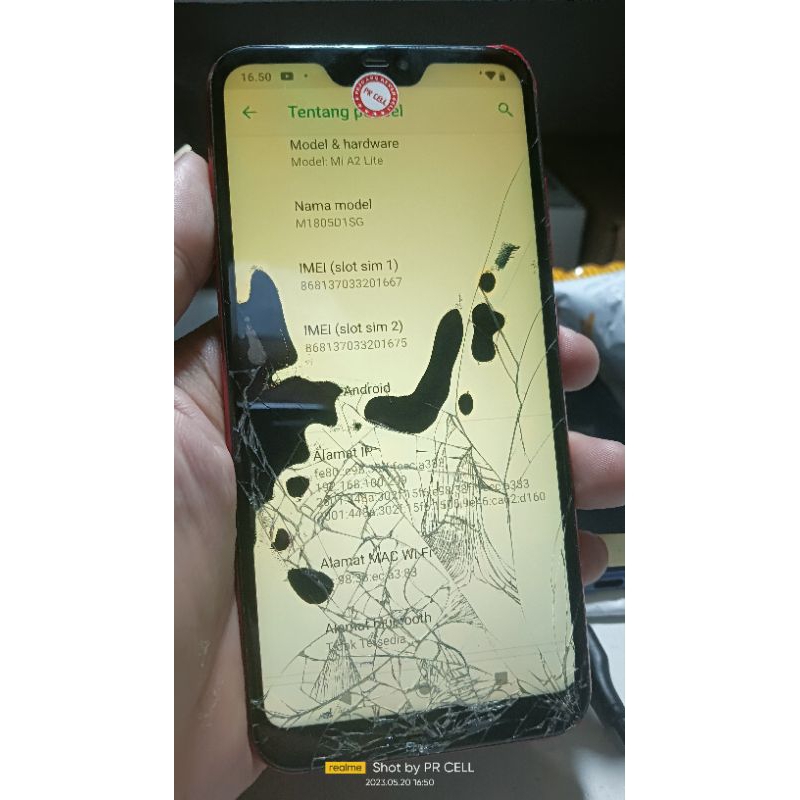 mi A2 lite minus lcd