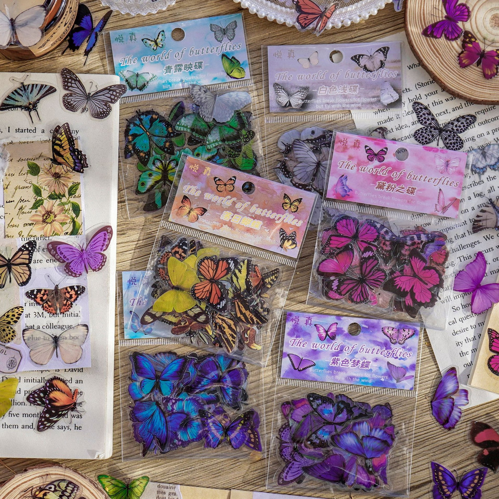 

[Artopia] 40pcs Sticker BUTTERFLY / Stiker Kupu Kupu Hiasan DIY Scrapbook Journal Bujo Journaling Diary Buku Harian Botol Minum
