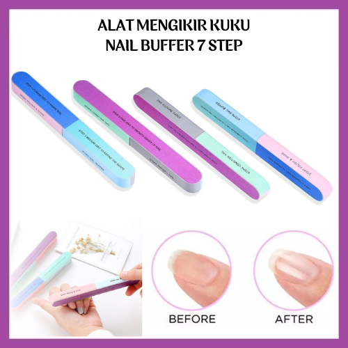 Nail Buffer 7 Steps Alat Penghalus Kuku Amplas Kikir Nail Art Manicure