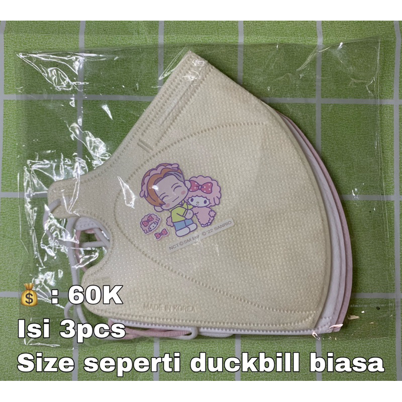 Masker renjun sanrio merchandise rj aab murah duckbill mask nct dream