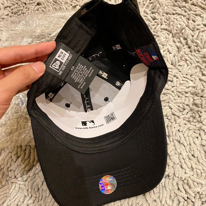 Topi Baseball korea Unisex Cap Bordir Casual Hat / Topi Korea Pria Wanita / Topi Black Logo mini black