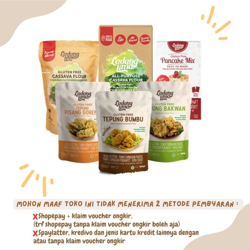 

Tepung Gluten Free Ladang Lima - Tepung Bumbu ,Tepung Serbaguna Non MSG