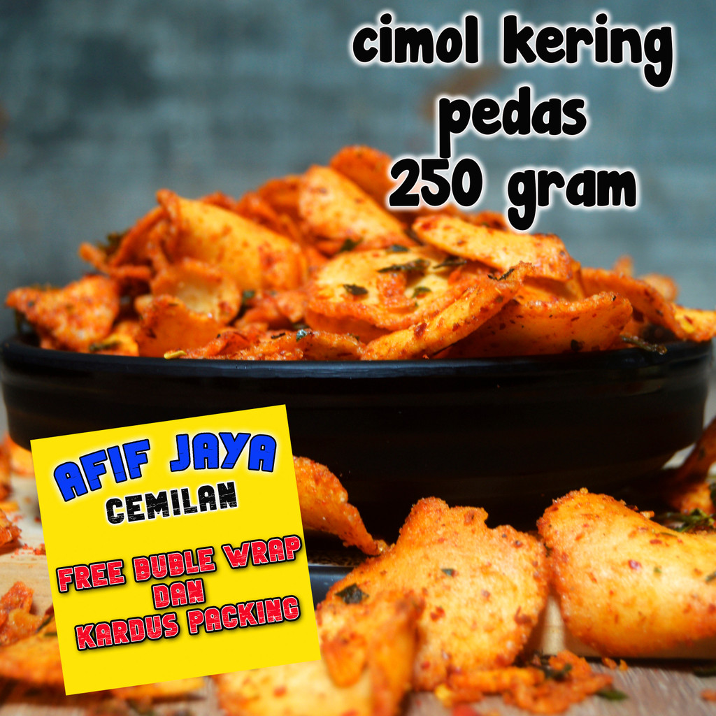 

CIMOL KERING PEDAS DAUN JERUK 250 GRAM AFIF JAYA CEMILAN,RENYAH GURIH DAN PEDAS NIKMAT,MURAH DAN BERKUALITAS